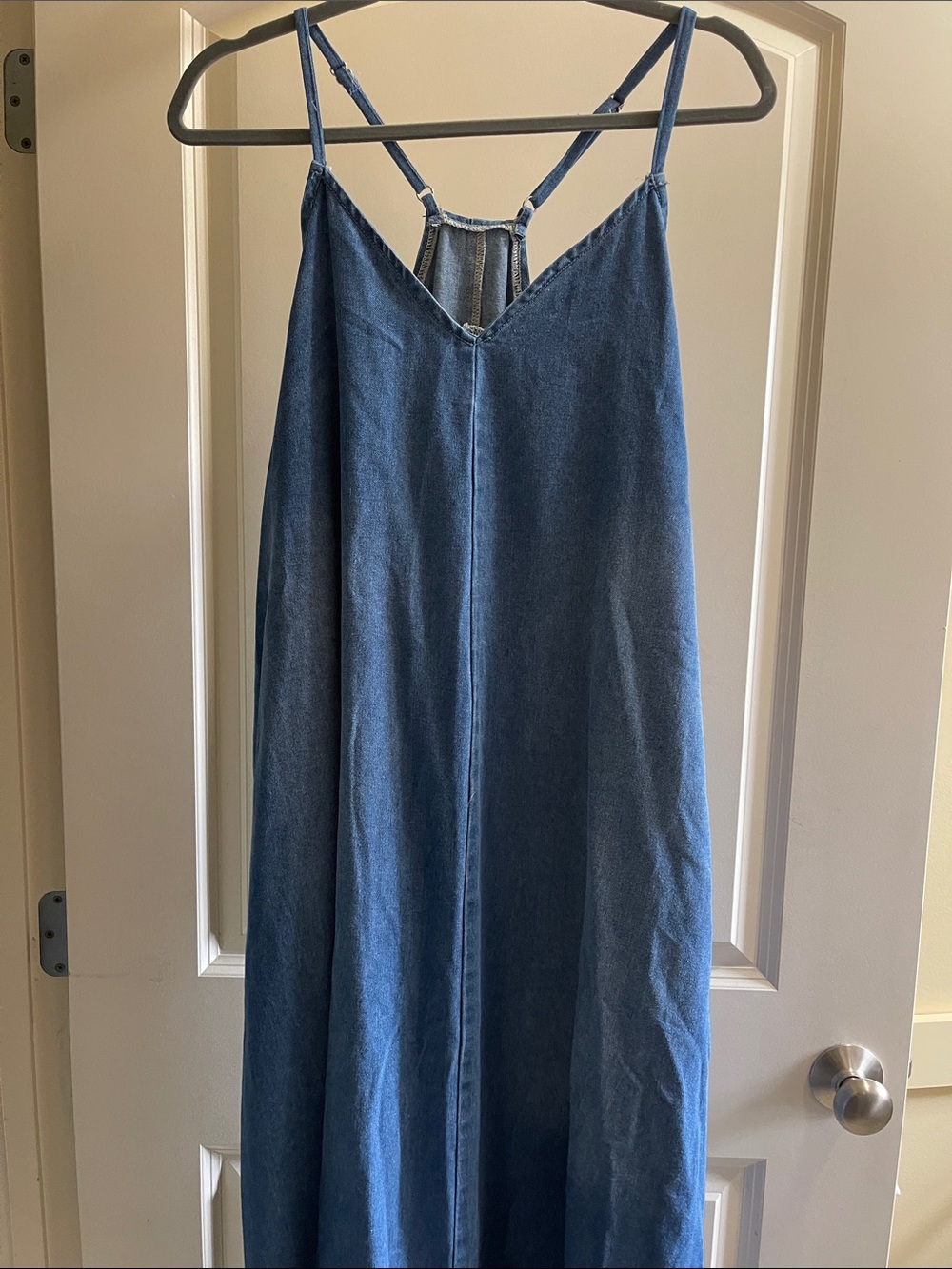 Denim Blue Slip Maxi Dress